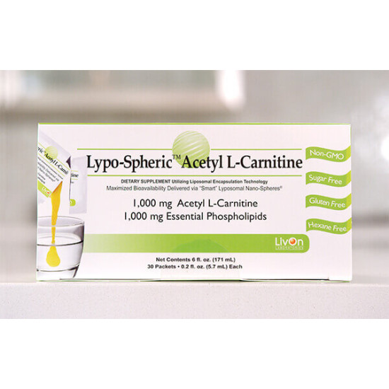 Livon Labs Lypo-Spheric Acetyl L-Carnitine 30 Pack 5.7ml Each