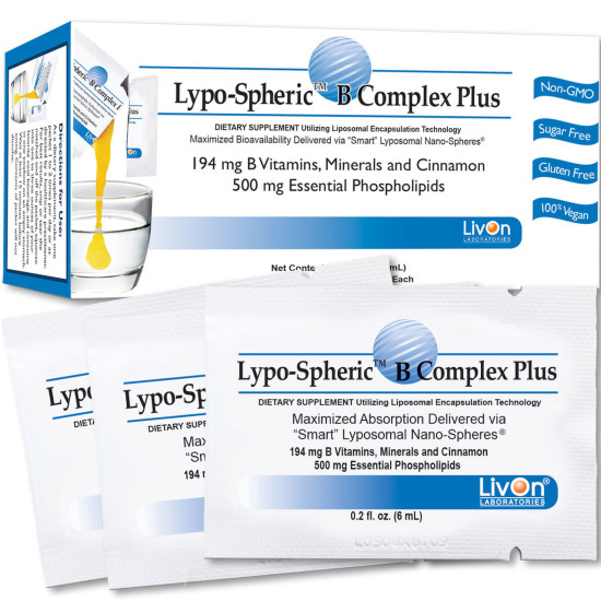 Livon Labs Lypo-Spheric B Complex Plus 30 Pack 6ml Each