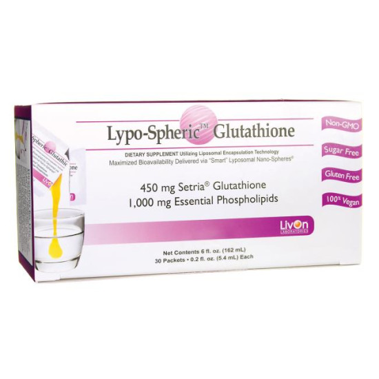 Livon Labs Lypo-Spheric GSH Glutathione 450mg 30 Pack 5.4ml each