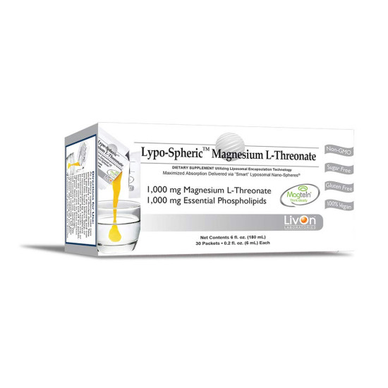 Livon Labs Lypo-Spheric Magnesium L-Threonate 30 Pack 6ml Each