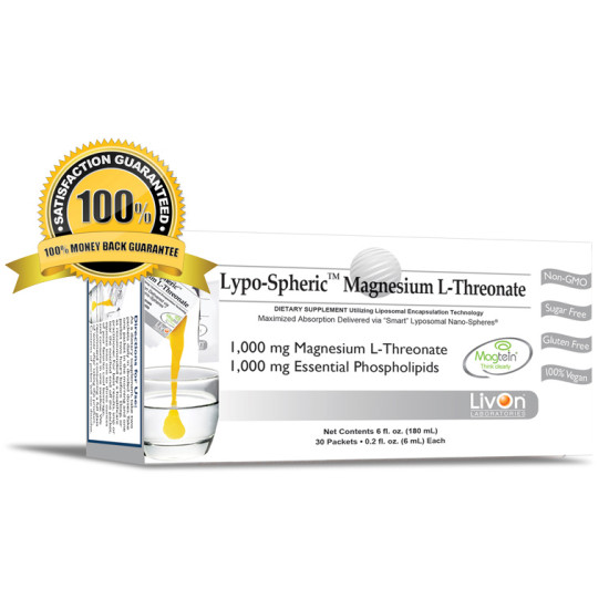 Livon Labs Lypo-Spheric Magnesium L-Threonate 30 Pack 6ml Each