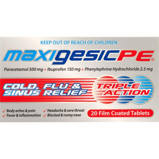 Maxigesic PE Cold Flu Sinus Relief