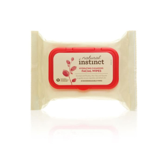 Natural Instinct Hydrating Cleansing Facial Wipes 25s