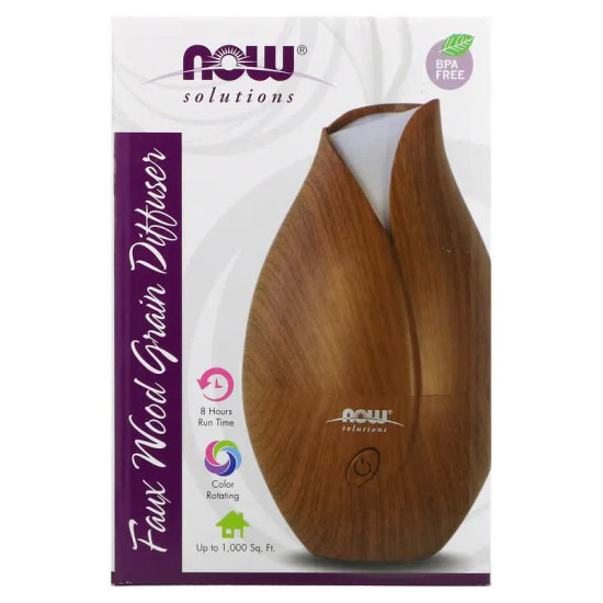 Now Foods Faux Wood Grain Ultrasonic Oil Diffuser