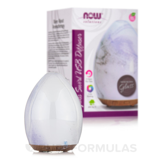 Now Foods Glass Swirl Ultrasonic USB Oil Diffuser