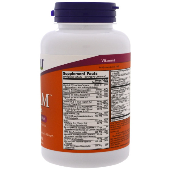 Now Foods Adam Superior Men's Multi 90 Softgels