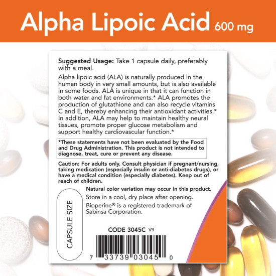 Alpha Lipoic Acid Extra Strength 600mg