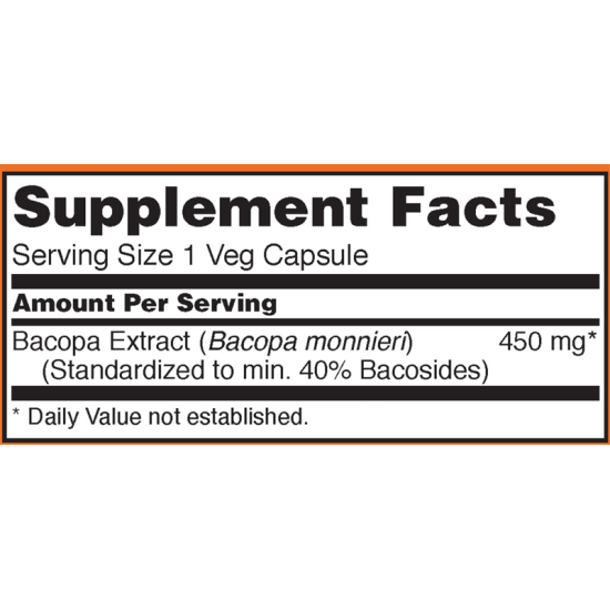 Now Foods Bacopa Extract 450mg 90 Capsules