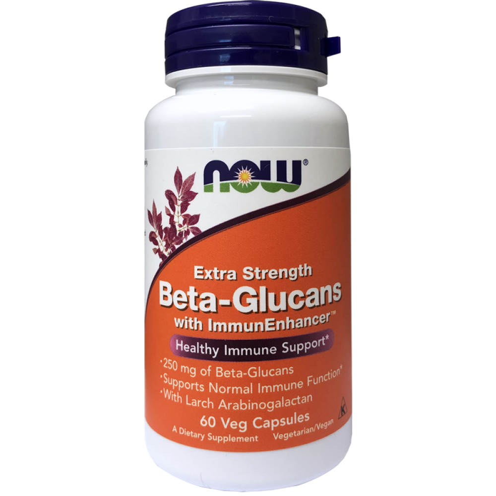 Now Foods Beta-Glucans Extra Strength 250mg 60 Capsules