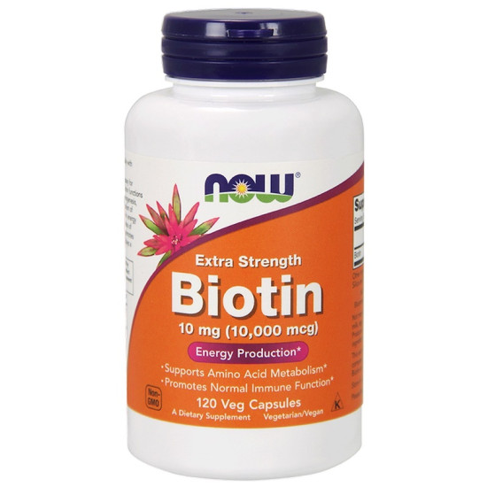 Now Foods Biotin Extra Strength 10mg 120 Capsules