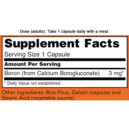 Now Foods Boron 3mg 250 Capsules