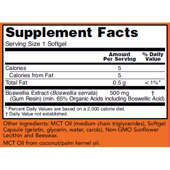 Now Foods Boswellia Extract 500mg 90 Softgels