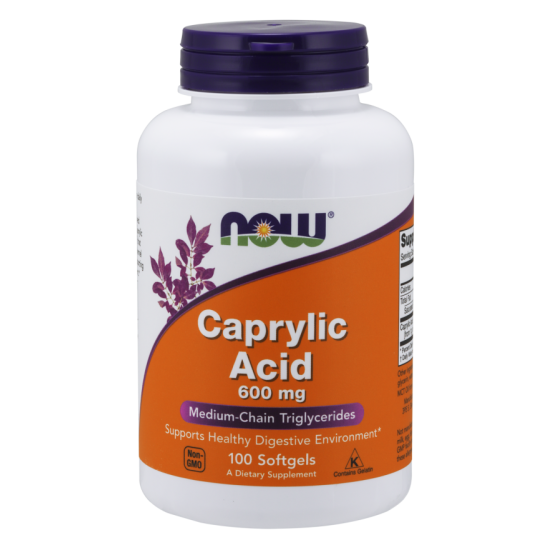 Now Foods Caprylic Acid 600mg 100 Softgels