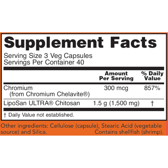 Now Foods Chitosan 500mg 120 Capsules