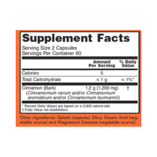 Cinnamon Bark 600mg - Glucose Management