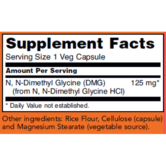 Now Foods DMG 125mg Nutritional Support 100 Capsules