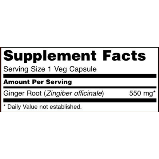 Now Foods Ginger Root 550mg 100 Capsules