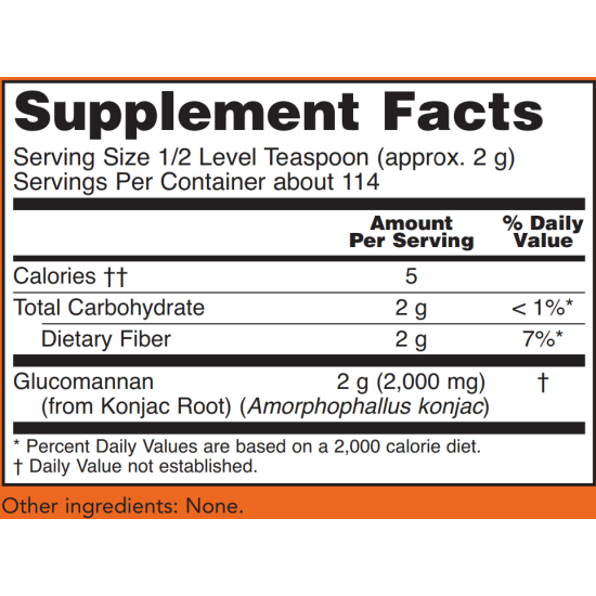 Now Foods Glucomannan Pure Powder 227g