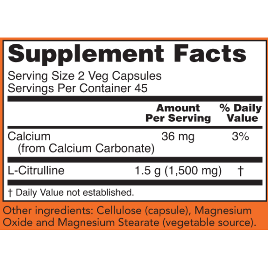 L-Citrulline 750mg - Protein Metabolism Support