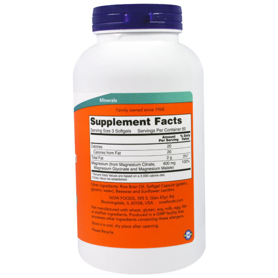 Now Foods Magnesium Citrate 90 Softgels