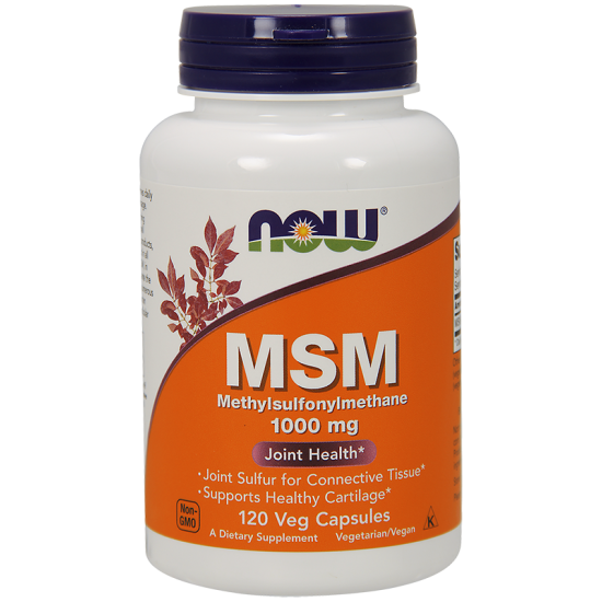 Now Foods MSM Methylsulfonylmethane 1000mg 120 Capsules