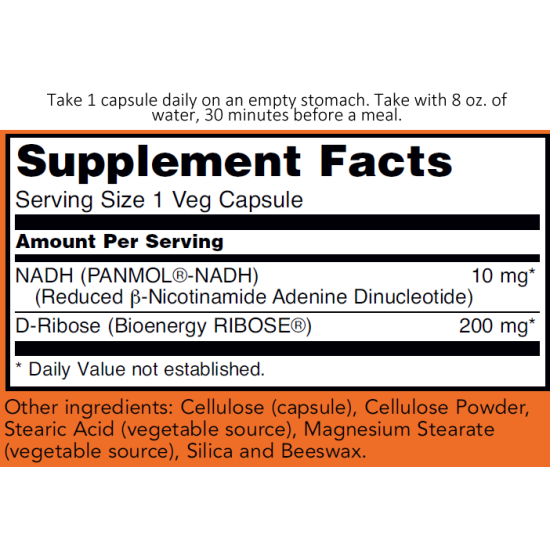 Now Foods NADH 10mg 60 Capsules