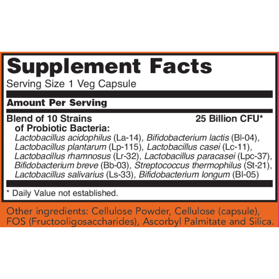 Now Foods Probiotic-10 25 Billion 50 Capsules