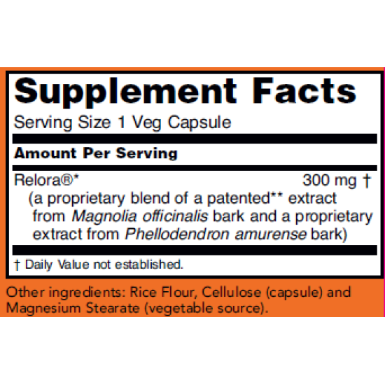 Now Foods Relora 300mg 60 Capsules