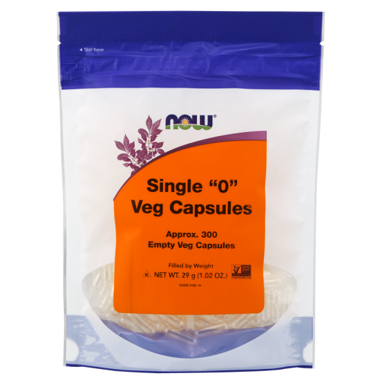 Now Foods Single 0 Empty Veg Capsules 300 Capsules