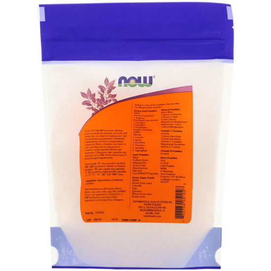 Now Foods Single 0 Empty Veg Capsules 300 Capsules