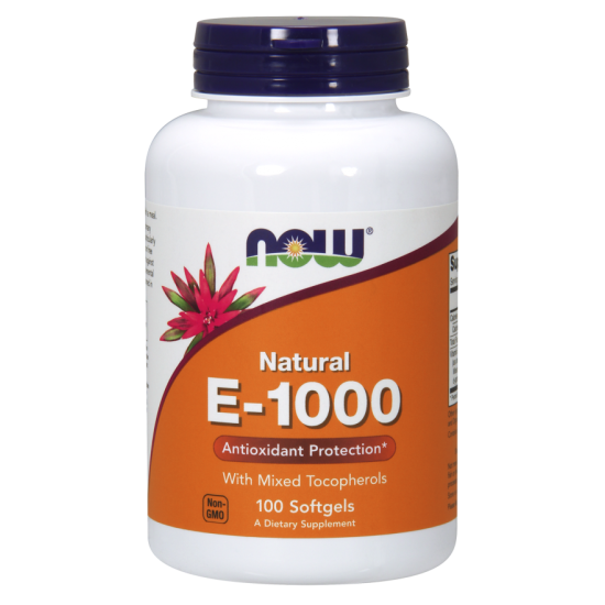 Now Foods Vitamin E-1000 Natural 100 Softgels