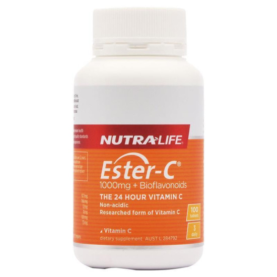 NutraLife Ester C 1000mg + Bioflavonoids 100 Tablets