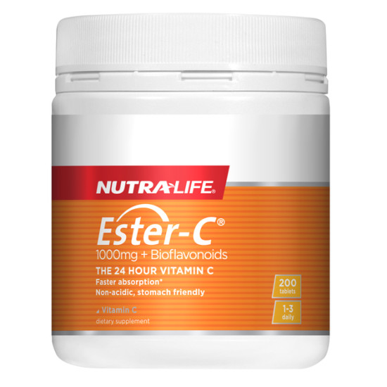 NutraLife Ester C 1000mg + Bioflavonoids 200 Tablets