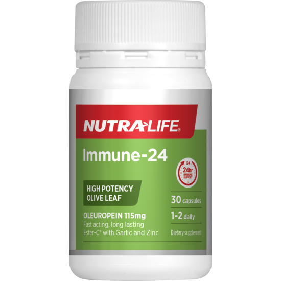 NutraLife Immune Support 24 Hours Olive Leaf 30 Capsules