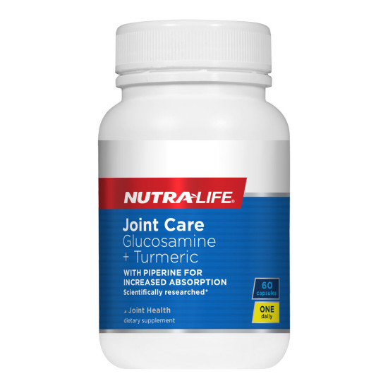 NutraLife Joint Care Glucosamine + Turmeric 1-A-Day 60 Capsules