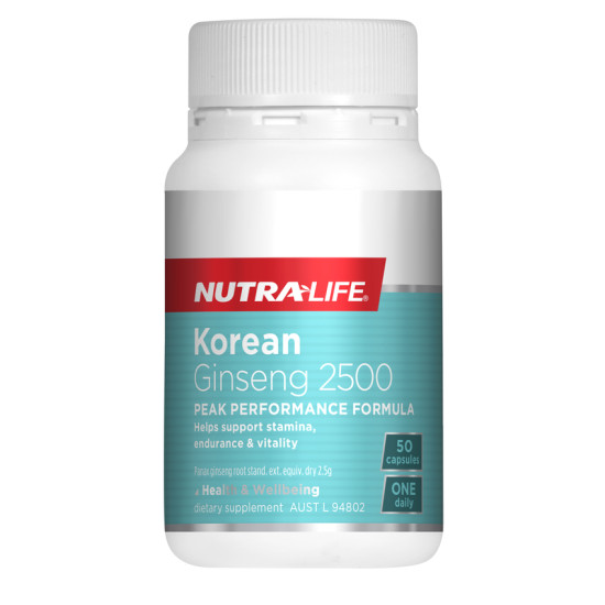 NutraLife Korean Ginseng 2500mg 50 Capsules