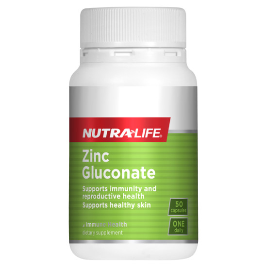 NutraLife Zinc Gluconate 50 Capsules