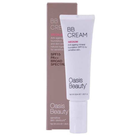 Oasis Beauty Natural BB Cream SPF 15 in Medium Shade 50ml