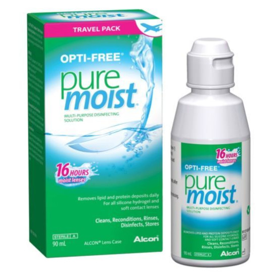 Opti-Free PureMoist Contact Lens Solution 90ml + Lens Case