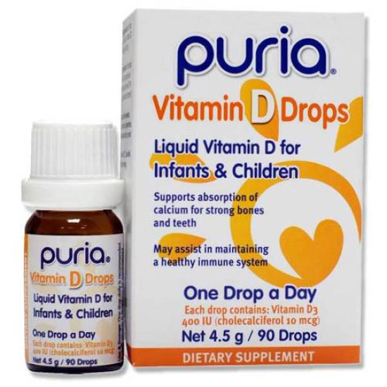 Puria Vitamin D Drops for Infants & Children 90 Drops