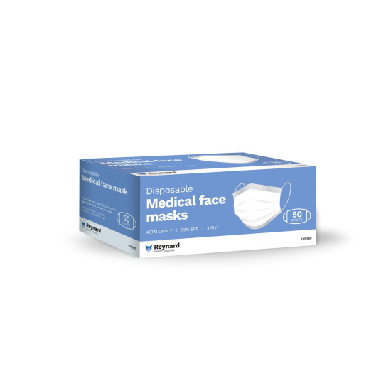 Medical Face Masks | White Colour | Ear Loop | Disposable