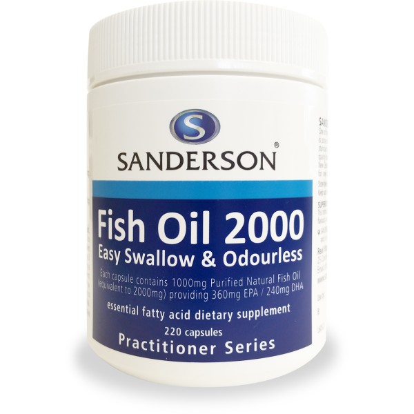 Sanderson Fish Oil 2000mg Odourless 220 Capsules