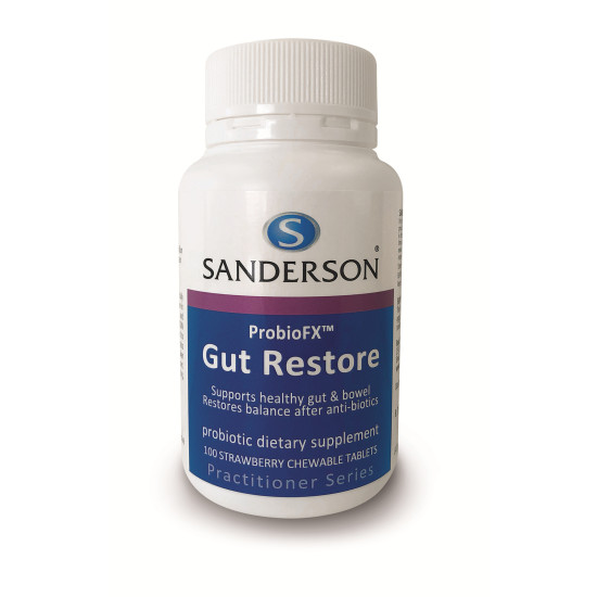 Sanderson ProbioFX Gut Restore Strawberry Chewable 100 Tablets