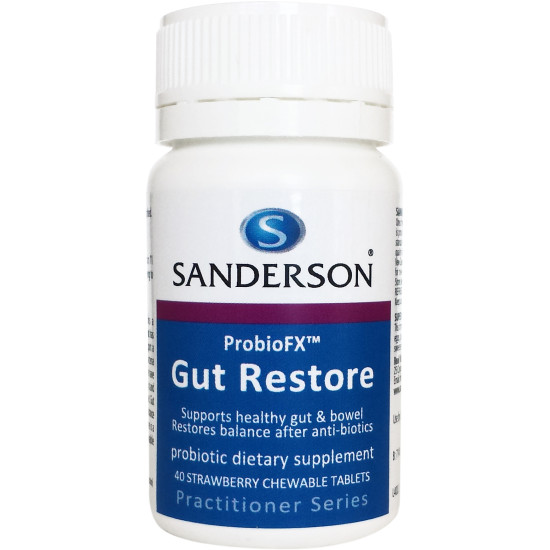 Sanderson ProbioFX Gut Restore Strawberry Chewable 40 Tablets