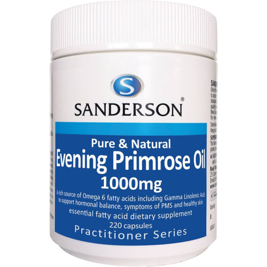 Sanderson Pure & Natural Evening Primrose Oil 1000mg 220 Capsules