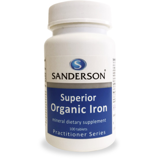 Sanderson Superior Organic Iron 100 Tablets