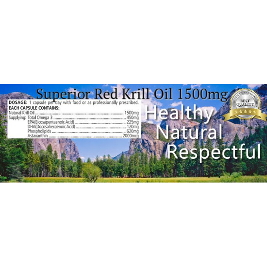 Sanderson Superior Red Krill Oil 1500mg 30 Capsules