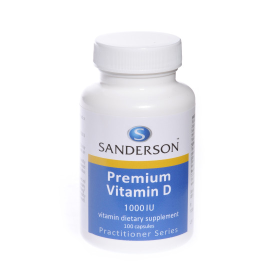 Sanderson Vitamin D3 1000iu in Rice Bran Oil Soy Free 100 Capsules