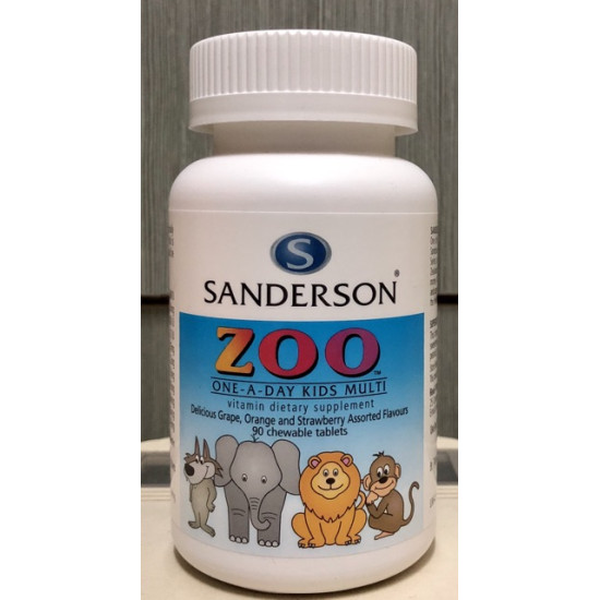 Sanderson Zoo Kids Multi Chewable Assorted Flavours 90 Tablets