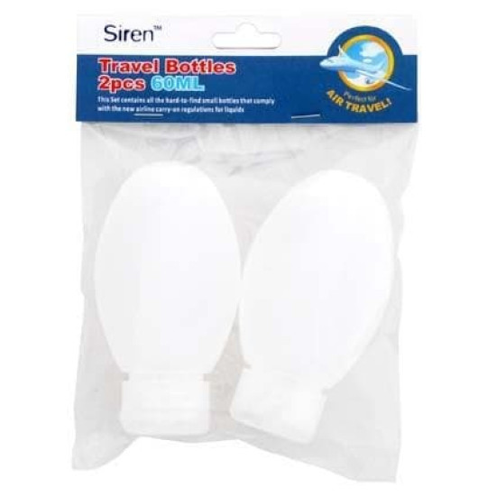 Siren Travel Bottles 60ml 2 Pieces